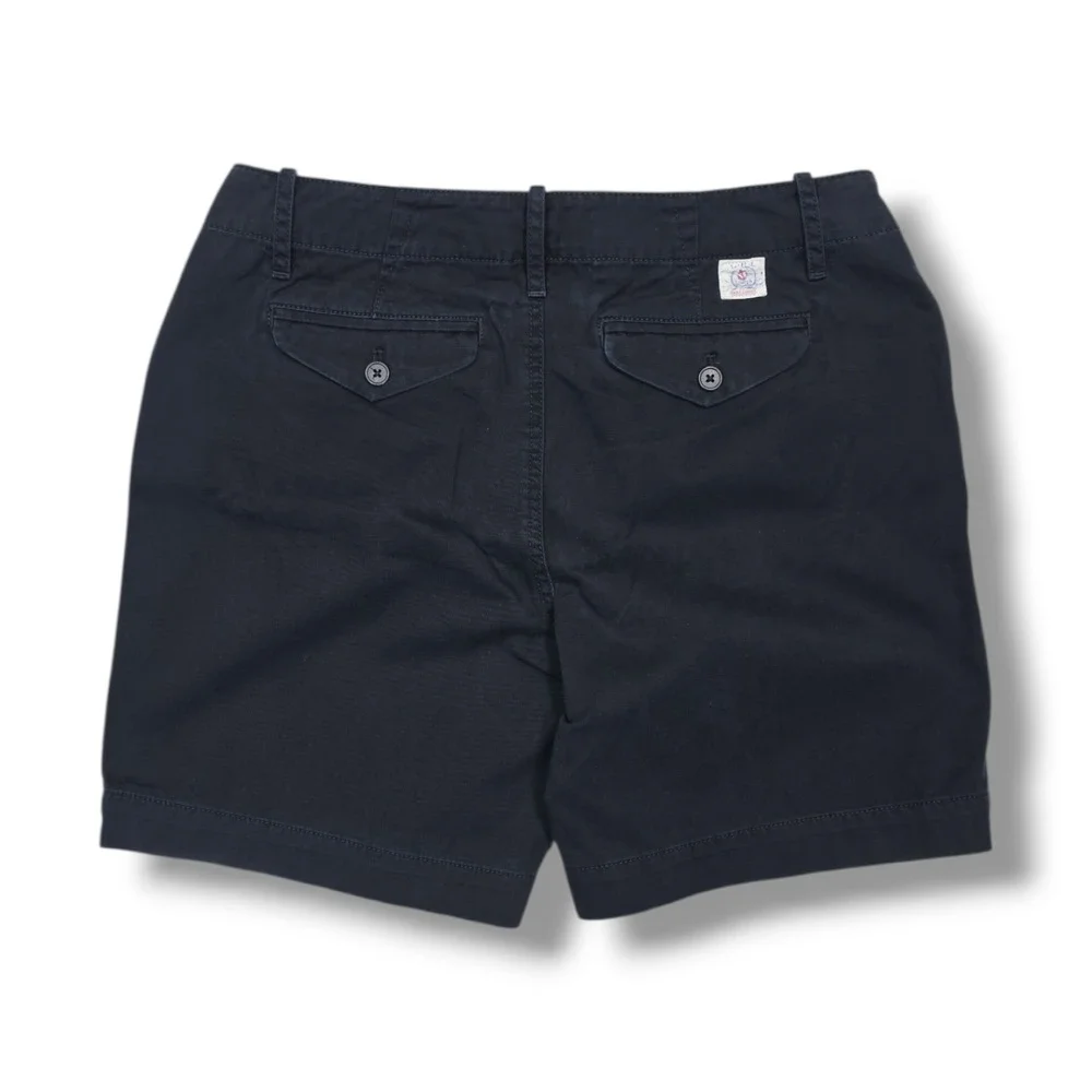 LRL Lauren‎ Ralph Lauren Chino Solid Black Cotton Button Shorts Women's 6P